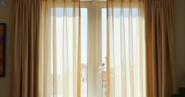 Dusty and dull curtains in huntleys-cove-nsw before steam cleaning